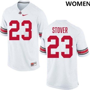 Women #23 The Ohio State Football Garrett Stover 2025-26 Jersey - White