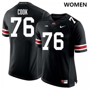 Womens #76 The Fighting Buckeyes Football Jake Cook Alumni Jersey - Black