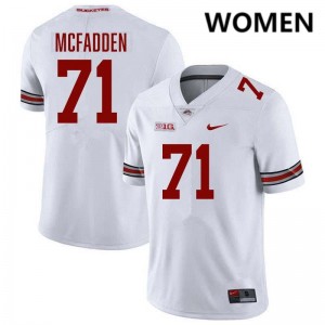 Womens Football #71 OSU Jayvon McFadden Stitched Jersey - White