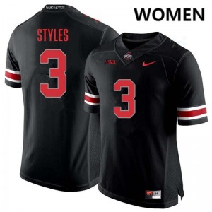 Women's Football #3 Ohio State Lorenzo Styles Jr. Player Jersey - Blackout