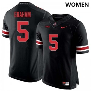 Womens #5 Ohio State Buckeyes Football Mylan Graham Replica Jersey - Blackout