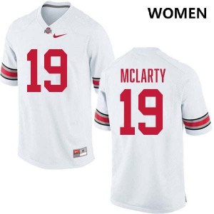 Womens #19 The Fighting Buckeyes Football Nick McLarty Replica Jersey - White