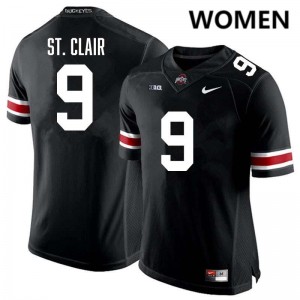 Women's Football #9 OSU Tavien St. Clair University Jersey - Black