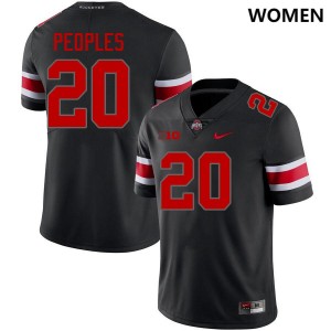 Women's #20 Buckeye Nation Football James Peoples University Jersey - Blackout