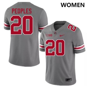 Womens #20 Buckeye Nation Football James Peoples 2025-26 Jersey - Grey
