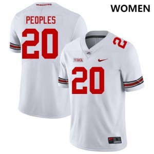 Women's Football #20 The Fighting Buckeyes James Peoples High School Jersey - White