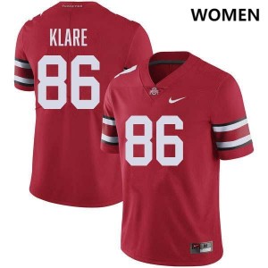 Womens #86 Ohio State Football Max Klare Alumni Jersey - Red