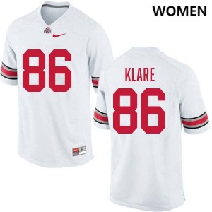 Womens Football #86 Ohio State Buckeyes Max Klare Replica Jersey - White