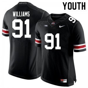 Youth Football #91 Ohio State Tyleik Williams Stitched Jersey - Black