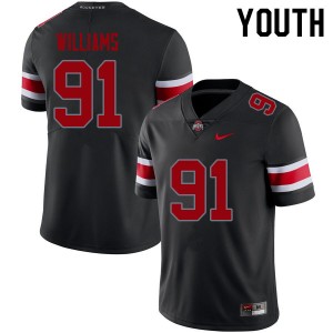 Youth Football #91 Ohio State Buckeyes Tyleik Williams 2024 Jersey - Blackout