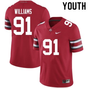 Youth Football #91 OSU Buckeyes Tyleik Williams NCAA Jersey - Red