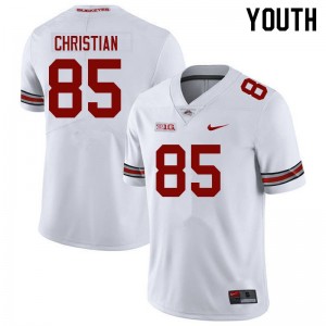 Youth Football #85 The Ohio State Bennett Christian Official Jersey - White