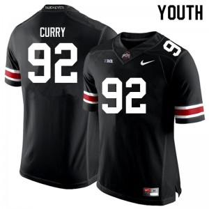 Youth Football #92 Ohio State Caden Curry Game Jersey - Black