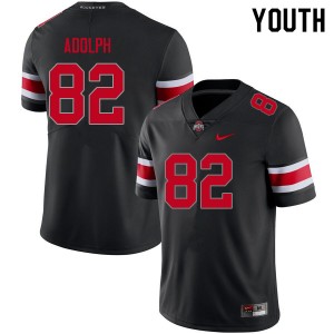 Youth Football #82 The Fighting Buckeyes David Adolph Embroidery Jersey - Blackout