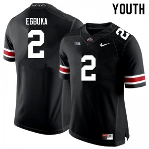 Youth Football #2 OSU Buckeyes Emeka Egbuka Player Jersey - Black