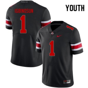 Youth Football #1 Ohio State Davison Igbinosun Game Jersey - Blackout