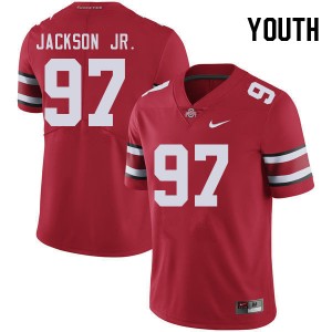 Youth #97 Ohio State Football Kenyatta Jackson Jr. 2025 Jersey - Red