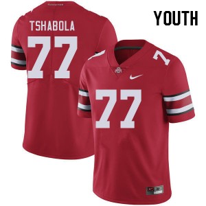 Youth #77 Ohio State Football Tegra Tshabola Alumni Jersey - Red