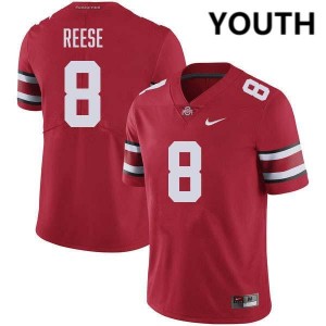 Youth Football #8 Ohio State Buckeyes Arvell Reese 2025-26 Jersey - Red