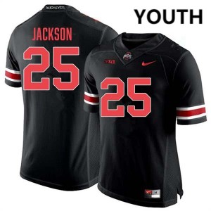 Youth #25 OSU Buckeyes Football Bo Jackson Limited Jersey - Blackout