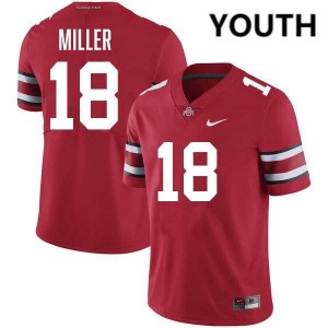 Youth #18 Ohio State Football Bodpegn Miller 2025-26 Jersey - Red