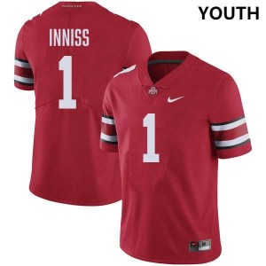 Youth #1 OSU Football Brandon Inniss NCAA Jersey - Red