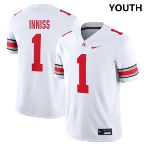 Youth Football #1 The Fighting Buckeyes Brandon Inniss 2025-26 Jersey - White