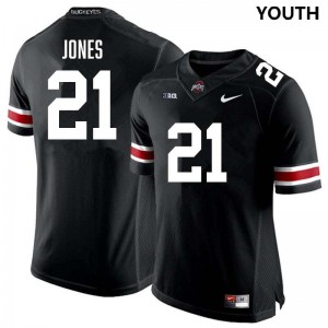 Youth #21 The Ohio State Football Brenten Jones University Jersey - Black