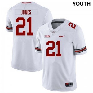 Youth Football #21 Ohio State Brenten Jones Limited Jersey - White