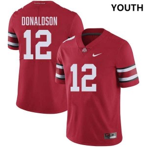 Youth #12 Ohio State Football CJ Donaldson High School Jersey - Red