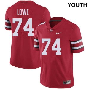 Youth #74 The Fighting Buckeyes Football Carter Lowe Alumni Jersey - Red