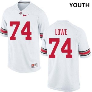 Youth Football #74 OSU Buckeyes Carter Lowe NCAA Jersey - White