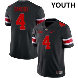 Youth #4 Ohio State Football Devin Sanchez Stitched Jersey - Blackout