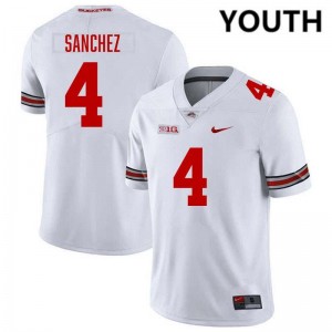 Youth Football #4 The Fighting Buckeyes Devin Sanchez 2025 Jersey - White