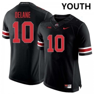 Youth #10 The Fighting Buckeyes Football Faheem Delane Embroidery Jersey - Blackout