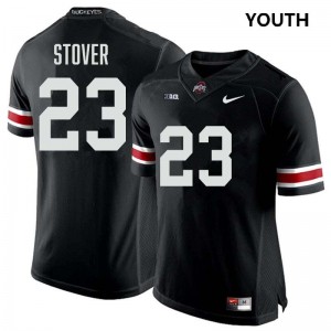 Youth #23 Ohio State Buckeyes Football Garrett Stover Game Jersey - Black