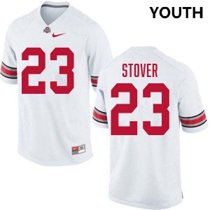 Youth Football #23 The Ohio State Garrett Stover Official Jersey - White