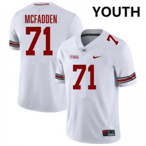 Youth #71 Ohio State Buckeyes Football Jayvon McFadden Official Jersey - White