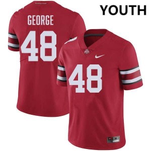 Youth #48 The Ohio State Football Logan George Player Jersey - Red