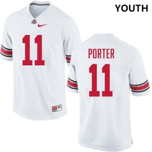 Youth #11 The Fighting Buckeyes Football Quincy Porter Replica Jersey - White