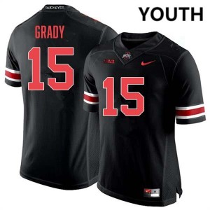 Youth #15 Ohio State Buckeyes Football Zion Grady University Jersey - Blackout
