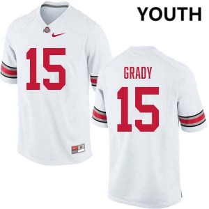 Youth Football #15 Buckeye Nation Zion Grady 2025-26 Jersey - White