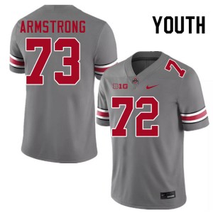 Youth #73 The Fighting Buckeyes Football Devontae Armstrong Official Jersey - Grey