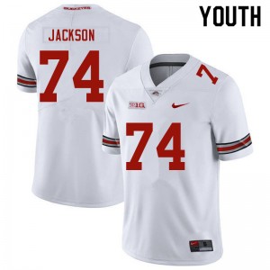 Youth Football #74 Ohio State Donovan Jackson 2024 Jersey - White