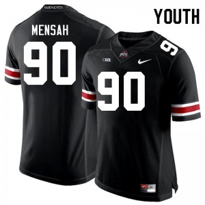 Youth Football #90 Go Bucks Eric Mensah 2025 Jersey - Black