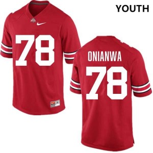 Youth Football #78 The Fighting Buckeyes Ethan Onianwa Stitched Jersey - Red