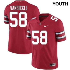 Youth #58 OSU Buckeyes Football Gabe VanSickle Replica Jersey - Red