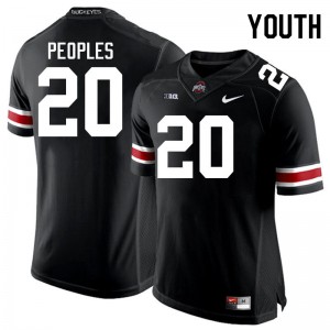 Youth #20 Ohio State Football James Peoples High School Jersey - Black