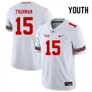 Youth #15 The Ohio State Football Jelani Thurman Alumni Jersey - White