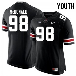 Youth #98 Ohio State Football Kayden McDonald 2025 Jersey - Black